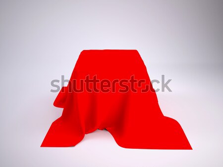 Box covered with red cloth Stock photo © cherezoff