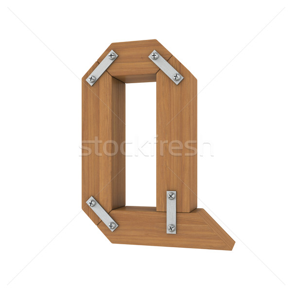 Wooden letter Q Stock photo © cherezoff