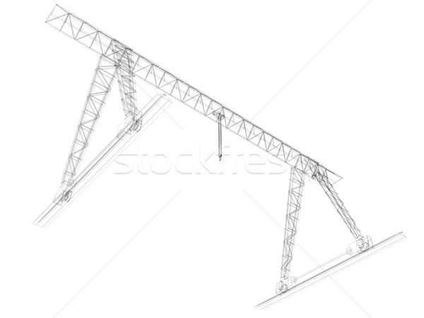 Gantry crane. Wire-frame Stock photo © cherezoff