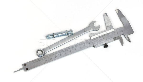 Slide caliper, spanner and anchor bolt Stock photo © cherezoff