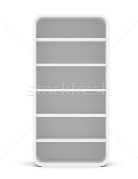Empty rounded retail shelves. Front view Stock photo © cherezoff