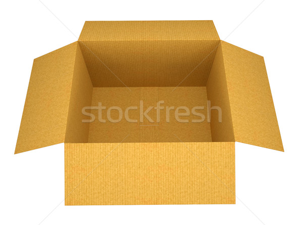 Stock photo: Open Cardboard Box