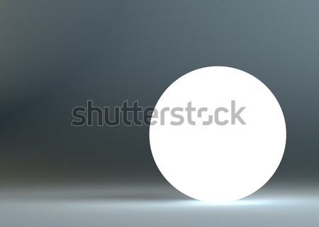 White glow sphere in gray dark background Stock photo © cherezoff