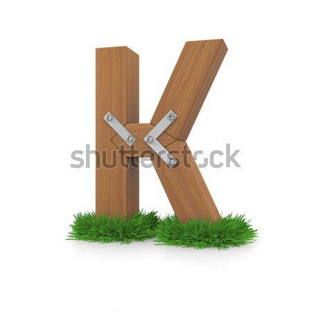 Wooden letter K Stock photo © cherezoff