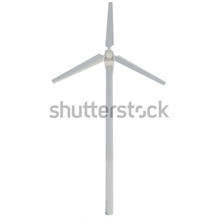 Turbina eolica isolato bianco alternativa energia Foto d'archivio © cherezoff