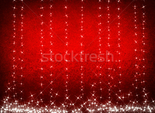 Red abstract background with white stars Stock photo © cherezoff