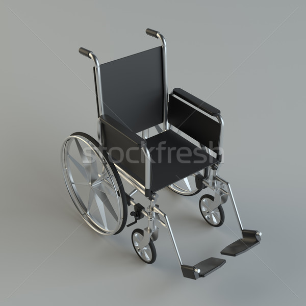 Cadeira de rodas cinza estúdio ilustração 3d fundo hospital Foto stock © cherezoff