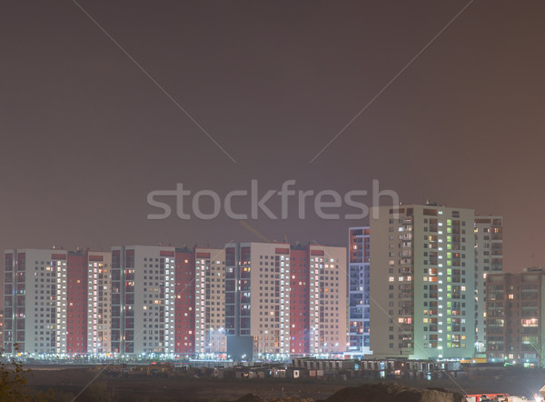 High houses. Night view Stock photo © cherezoff