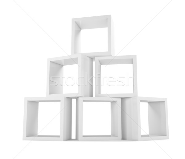 Arrangement of cubes. Showcase store Stock photo © cherezoff