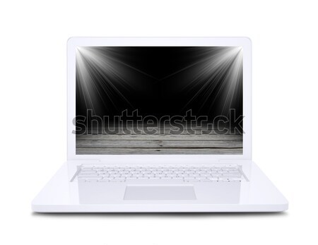 Portátil aislado blanco ordenador oficina Foto stock © cherezoff