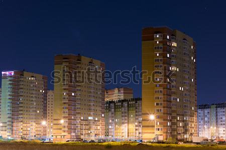 Sleeping area of city. High houses Stock photo © cherezoff
