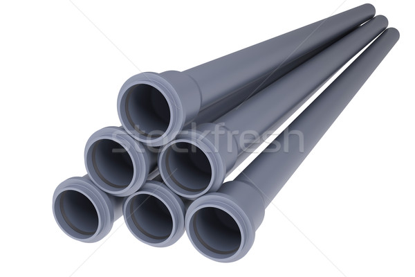 Grey PVC sewer pipes Stock photo © cherezoff