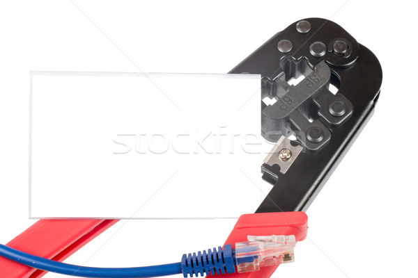 Crimper with cable and blank card Stock photo © cherezoff