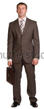 Affaires valise isolé blanche vue arrière bureau [[stock_photo]] © cherezoff