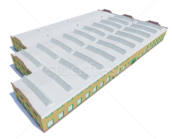 Hangar building. Isolated on white Stock photo © cherezoff