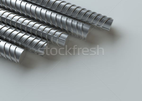 Metal reinforcements, close up. 3D rendering Stock photo © cherezoff