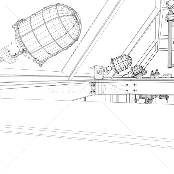 Industriali wireframe vettore eps 10 Foto d'archivio © cherezoff