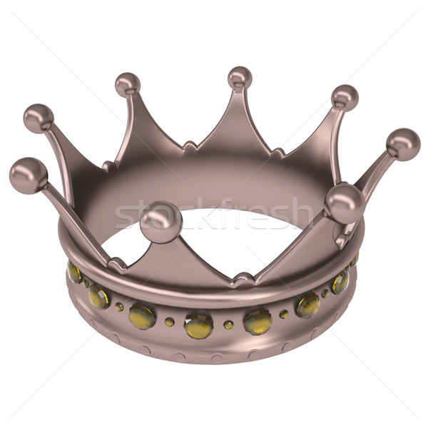 Stock photo: Bronze crown decorated with yellow sapphires
