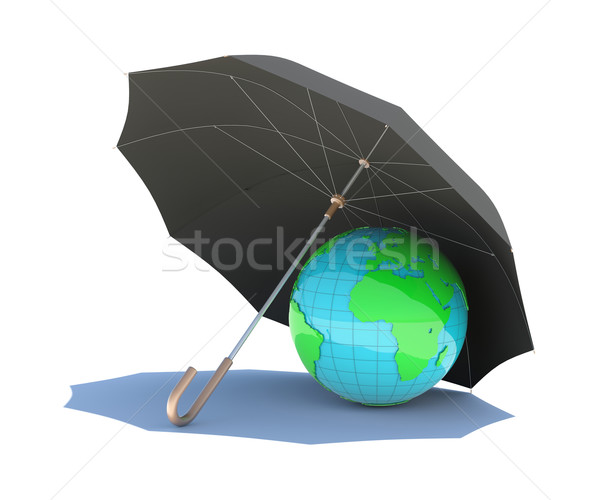 The planet is covered with a black umbrella Stock photo © cherezoff