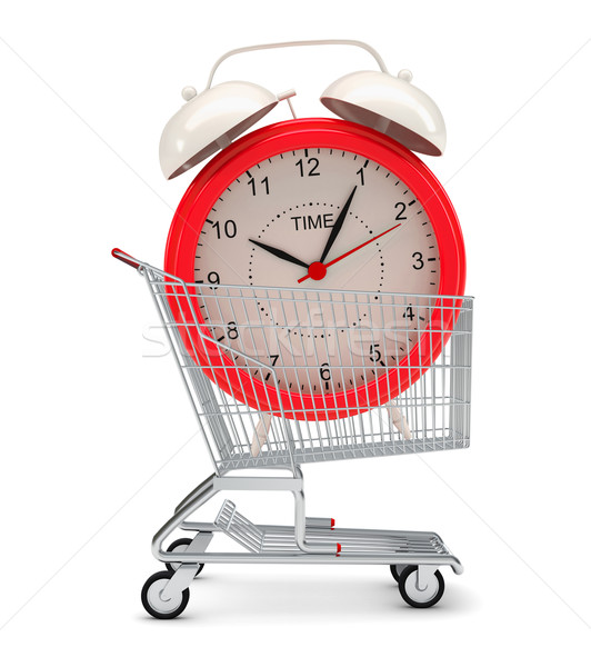 Alarm-clock in shopping cart Stock photo © cherezoff