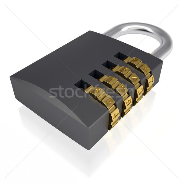 Metal combination lock Stock photo © cherezoff