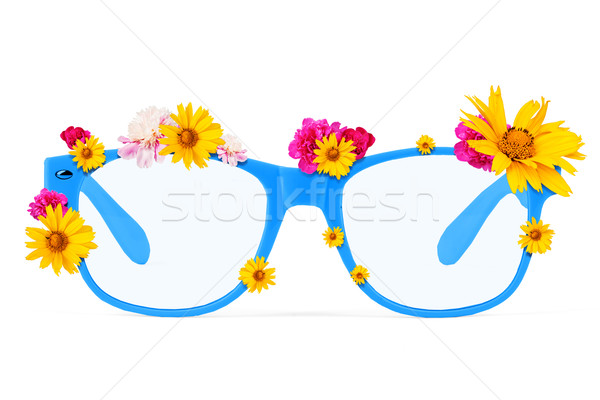 Glasses with flowers Stock photo © cherezoff