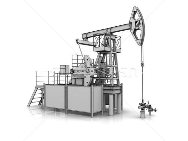 3D model of the oil pump jack Stock photo © cherezoff