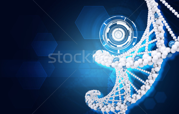 Human DNA. Background of hexagons, circular ring Stock photo © cherezoff