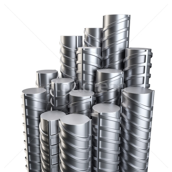 Steel reinforcements. Isolated on white Stock photo © cherezoff