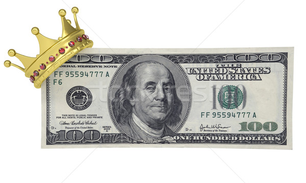 Une cent dollars couronne isolé [[stock_photo]] © cherezoff