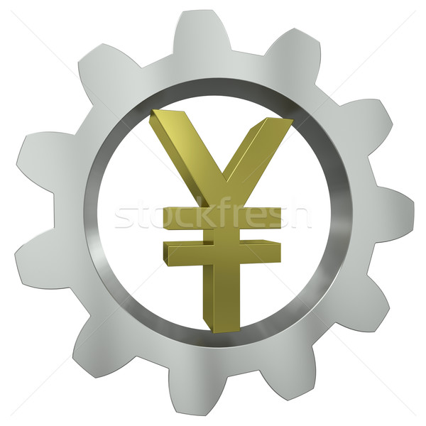 The Yen sign in a metal gear Stock photo © cherezoff