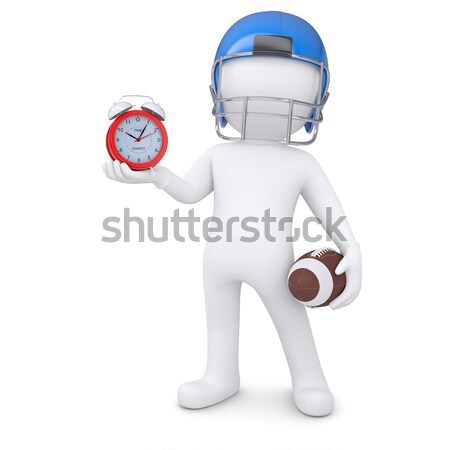 3d man in a football helmet keeps the brain Stock photo © cherezoff