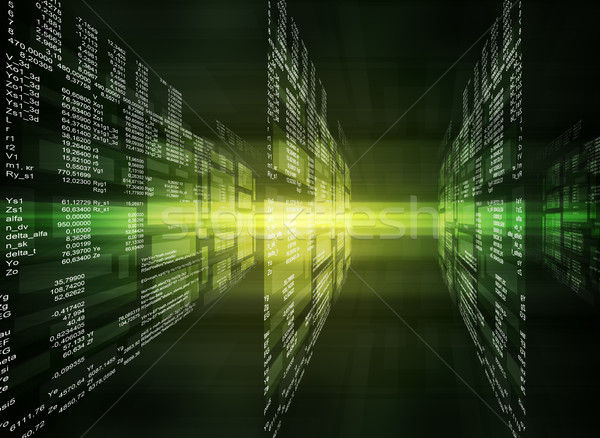 Zöld bináris kód fekete számítógép absztrakt technológia Stock fotó © cherezoff