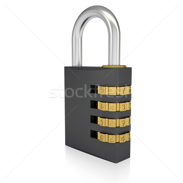 Metal combination lock Stock photo © cherezoff