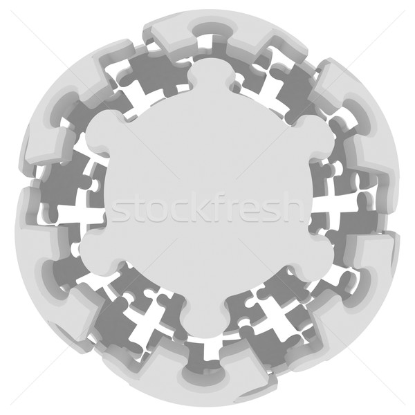 Gömb 3d render izolált fehér fém labda Stock fotó © cherezoff