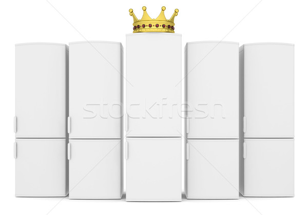 White refrigerators and gold crown Stock photo © cherezoff
