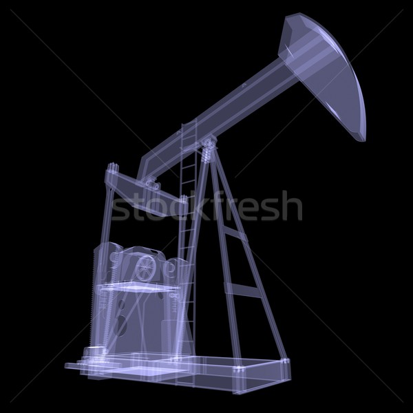 Olaj pumpa röntgen 3d render izolált fekete Stock fotó © cherezoff