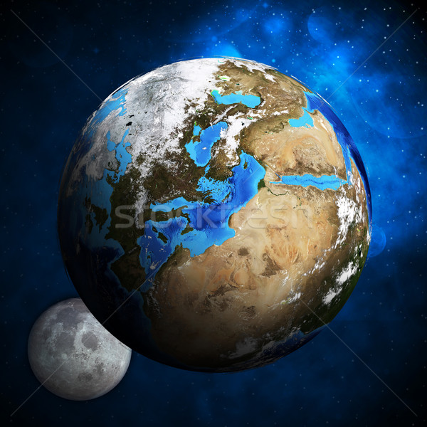 地球 行星 月亮 分子 圖像 天空 商業照片 © cherezoff
