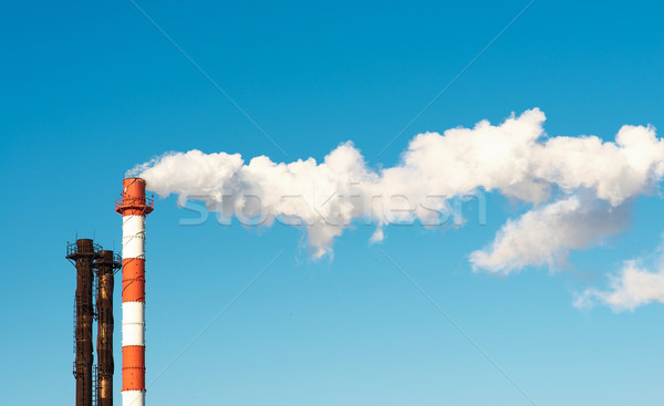 アトミック 発電所 青空 雲 表示 ストックフォト © cherezoff