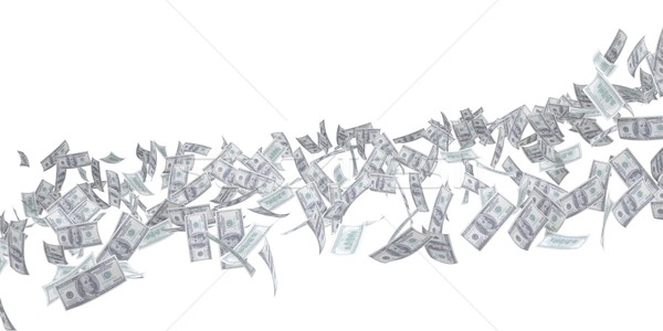 Stroom geld dollar geïsoleerd 3D Stockfoto © cherezoff