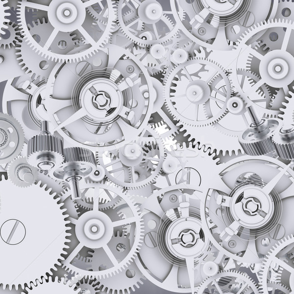 Stock photo: Texture of gears and cogwheels