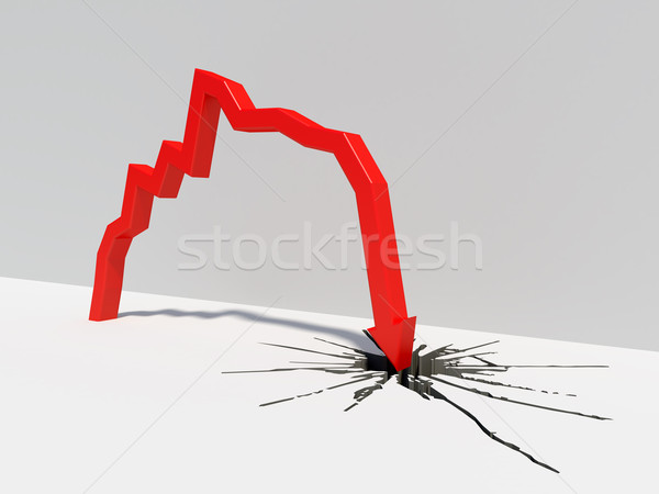 Red arrow pointing down Stock photo © cherezoff
