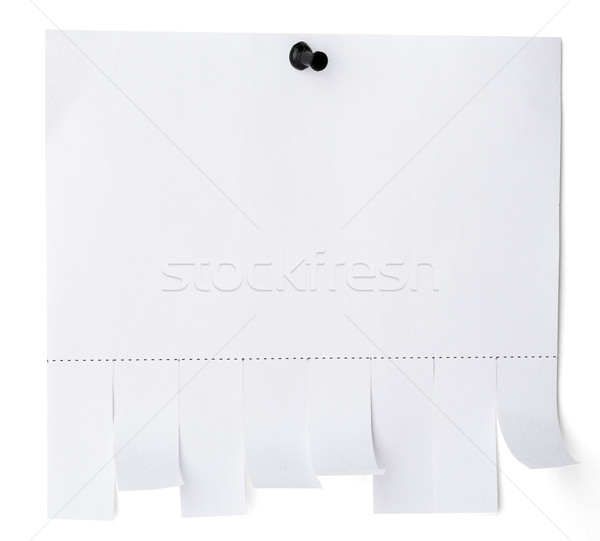 Lacrimógenos papel blanco pared Foto stock © cherezoff