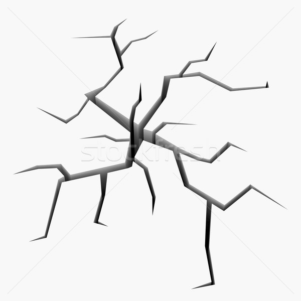 Stock photo: The crack in the white plane