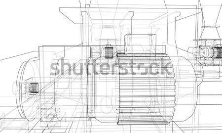 Wire frame car Stock photo © cherezoff