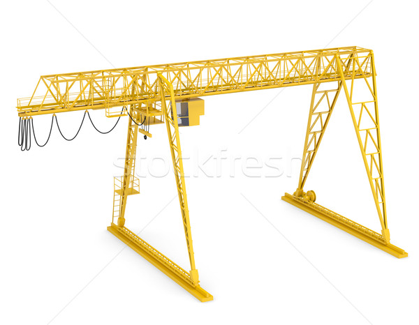 Yellow gantry bridge crane, half-turn Stock photo © cherezoff