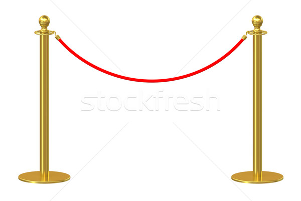 Barrier rope isolated on white background Stock photo © cherezoff