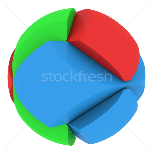 Colorful abstract sphere consisting of puzzles Stock photo © cherezoff