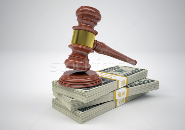 Gavel and wads money Stock photo © cherezoff