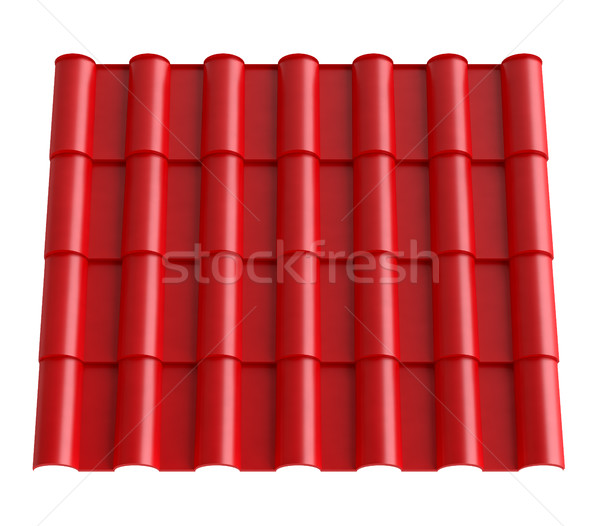 Materiaal dak geïsoleerd witte metaal tegel Stockfoto © cherezoff